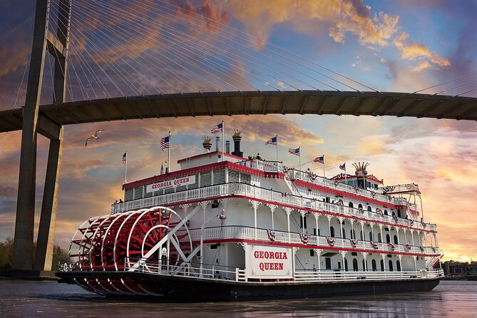 2 HR Savannah Riverboat Dinner Cruise with Onboard Entertainment - Savannah River views from the Talmadge Bridge to River Street