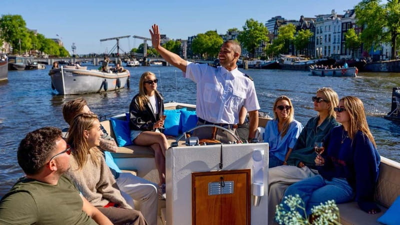Amsterdam: Canal Cruise in Open Boat with Drink Option - From Westerkerk to the Negen Straatjes