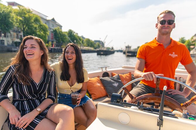Amsterdam Luxury Canal Cruise + Unlimited Drinks & Bites option - A look at the Rijksmuseum from Prinsengracht