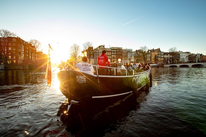 Amsterdam Open Boat Cruise with Live Guide and Two Drinks - Meeting at Amstel 51F