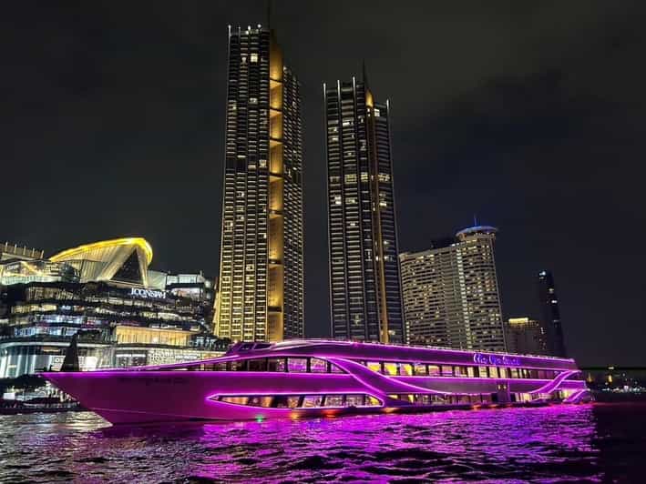 Bangkok: Opulence Luxury River Dinner Cruise - The river route and its nighttime sights