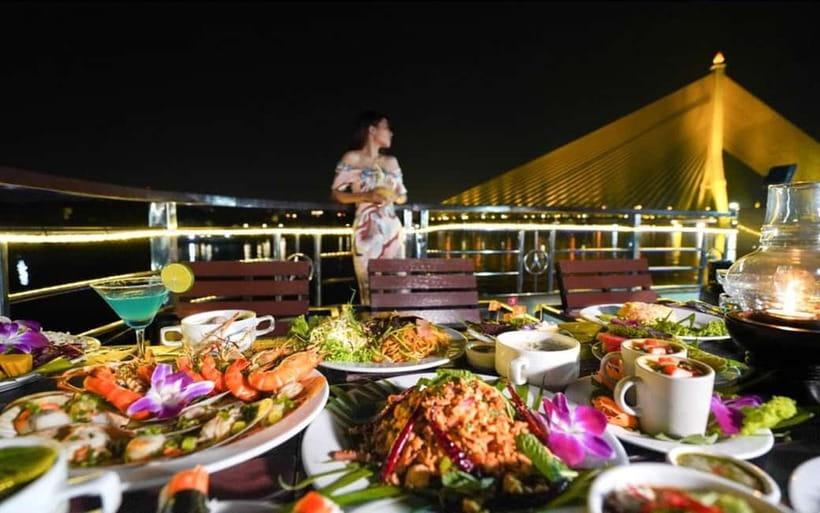 Bangkok: White Orchid Chao Phraya Cruise Free Flow Beer - River City and the Mandarin Oriental