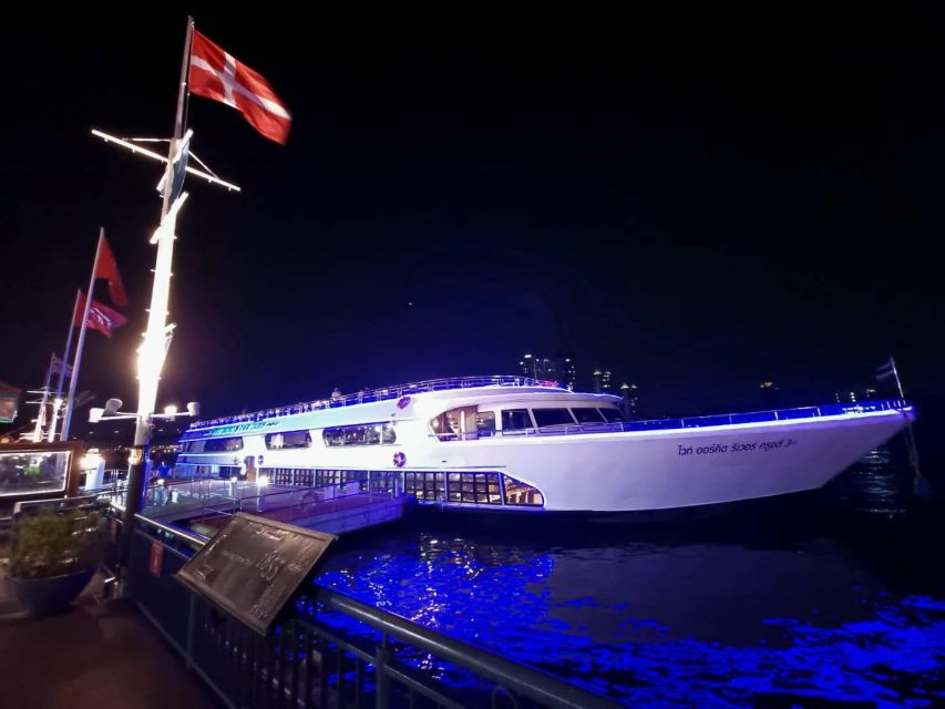 Bangkok: White Orchid Chao Phraya Dinner Cruise - Sunset sailing from 5:00 PM to 6:45 PM