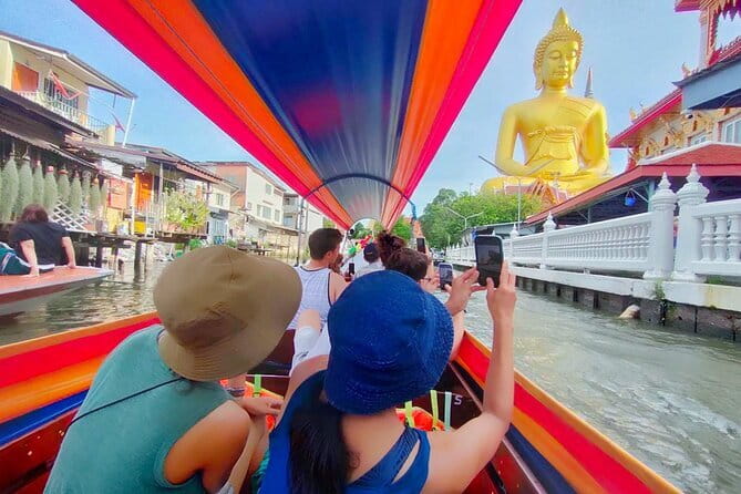 Bangkok Yai Local Canal Tour with Longtail Boat - Wat Paknam’s giant golden Buddha
