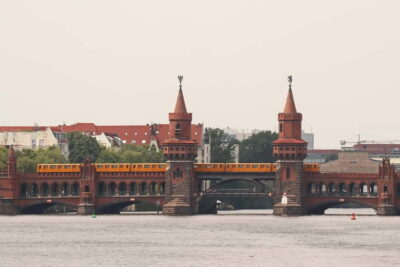 East Side Gallery Spree Cruise in a Solar Catamaran