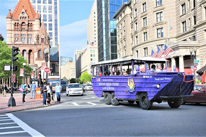 Boston Duck Boat Sightseeing City Tour with Cruise Along Charles River - Back Bay, Copley Square, and Newbury Street