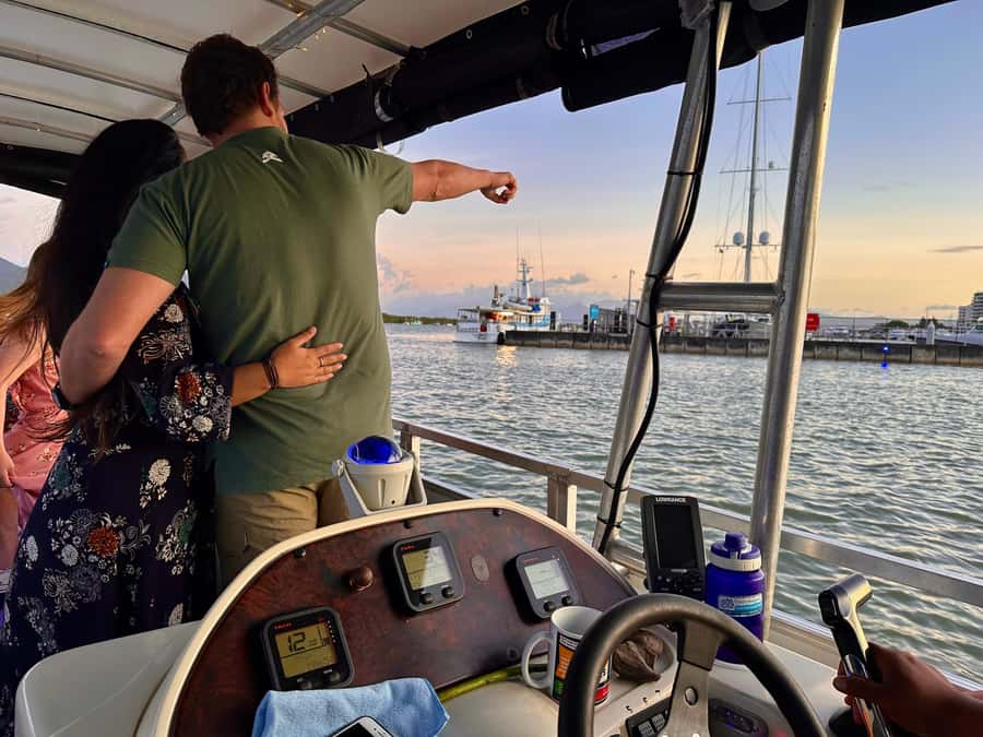 Cairns: Sunset River Cruise with Snack and Drinks - Weather, clouds, and the night view