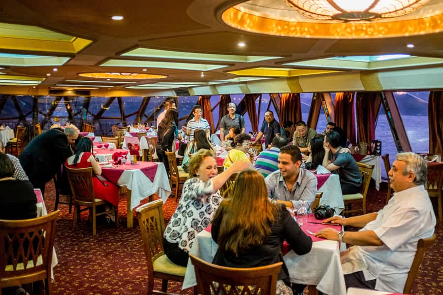 Cairo: Dinner Cruise on the Nile River - Seeing Cairo from the upper deck