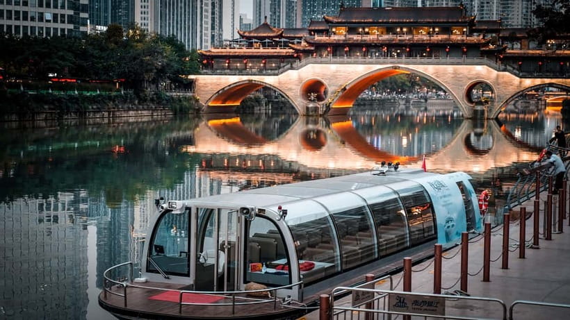 Chengdu: JinJiang River Night Cruise Tickets - Hejiang Pavilion and the Wedding of Two Rivers