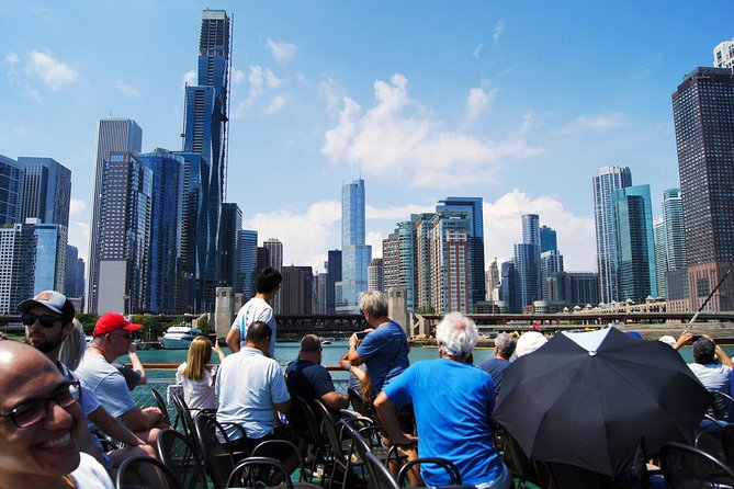 Chicago Architecture Center River Cruise aboard First Lady - 150 North Riverside and the engineering on display