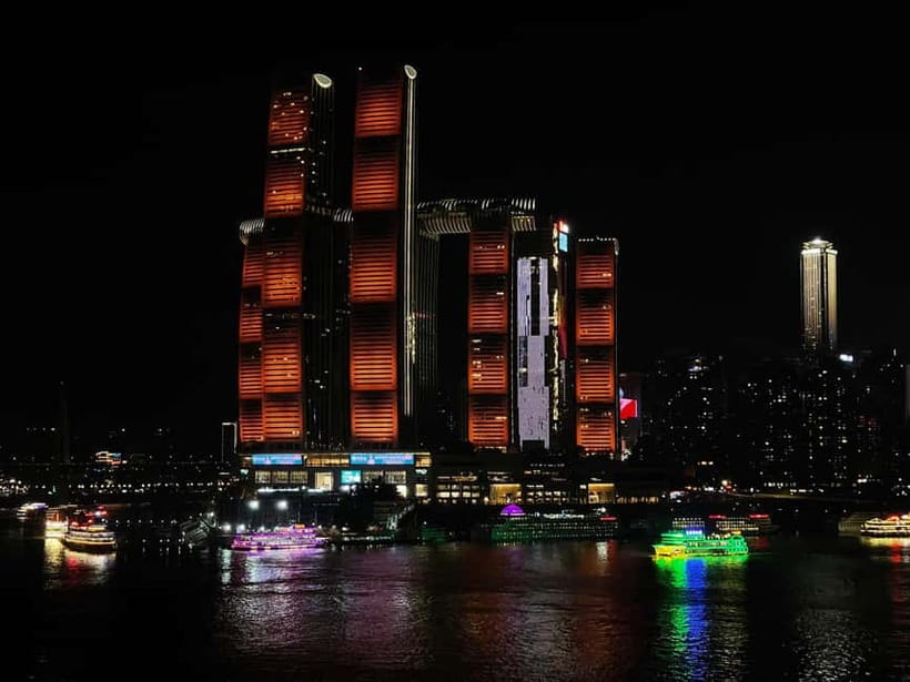 Chongqing Night Tour: River Cruise and Hidden Views - The Two Rivers cruise from the water