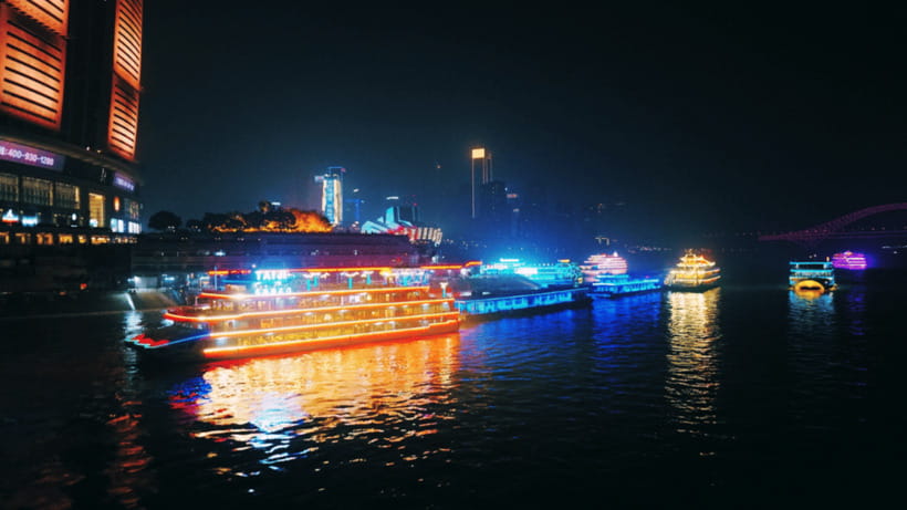 Chongqing: Two Rivers Night Cruise- Yangtze & Jialing Rivers - What you will see from the deck