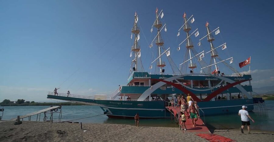 City of Side: Boat Tour on the Manavgat River w/ Bazaar Trip - Three floors, sun terraces, and practical boat facilities