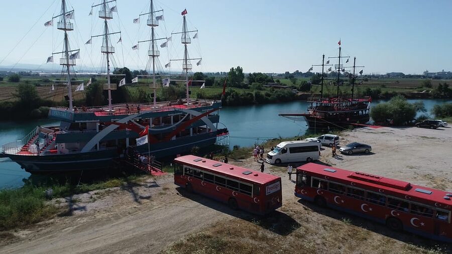 City of Side: Boat Tour on the Manavgat River w/ Bazaar Trip - The river run toward the Mediterranean
