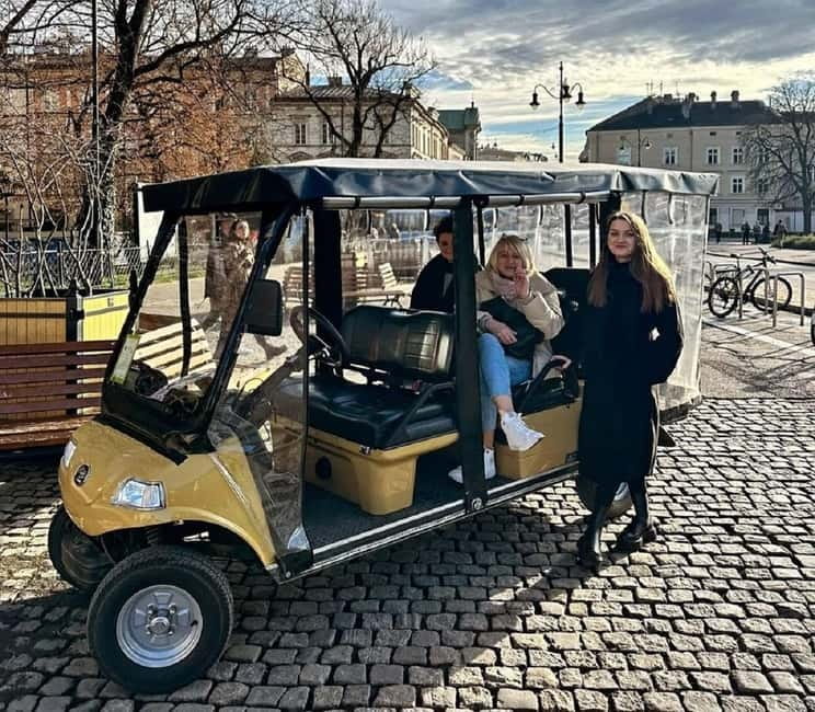 City Tour Cracow golf car plus Cruise on the Vistula River. - From Florian Gate to the medieval Main Market Square