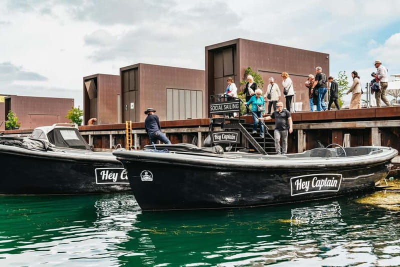 Copenhagen: Old Canals and Hidden Gems Social Boat Tour - Nordhavn’s modern buildings from the water