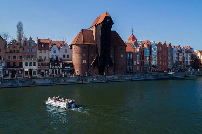 Cruises on the Motlawa River by a luxury catamaran - Gdańsk from the water side - Boarding at Green Bridge and the Motława Embankment