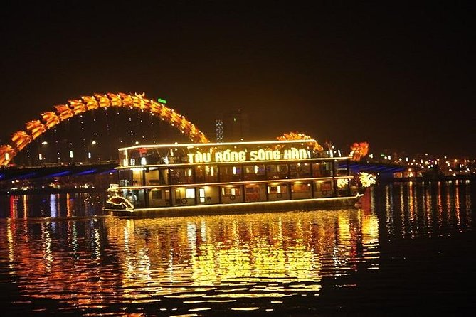 Da Nang Night Motorbike Tour & River Cruise Riding By Lady Rider - Love Bridge and the Han River views