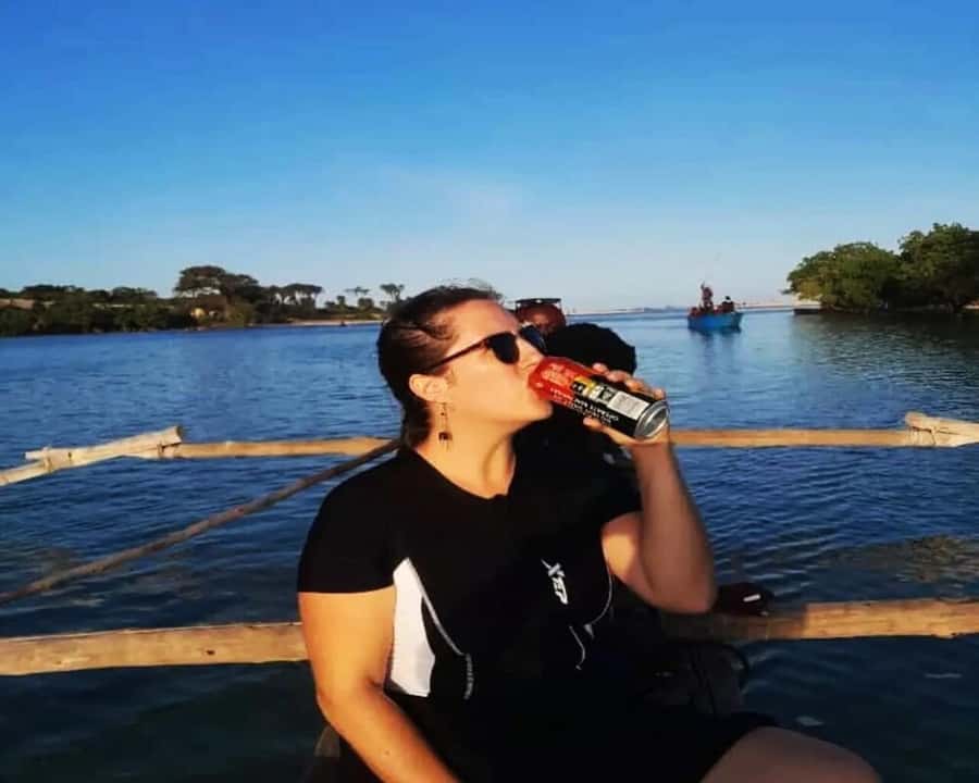 Diani: Sunset Cruise along Kongo River on Wooden Canoe boat - The 15-minute tuk-tuk ride sets the tone