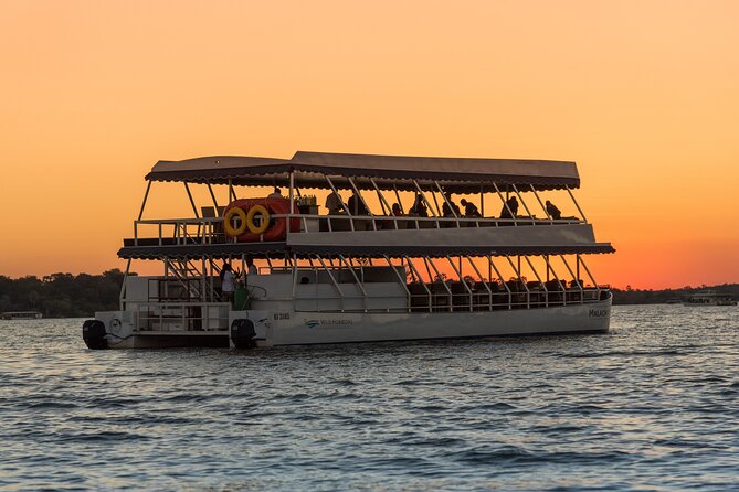 Dinner Cruise on the Zambezi River, Victoria Falls - Cruising toward Victoria Falls above the river