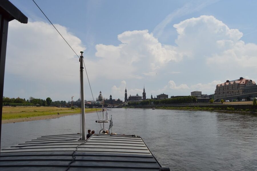 Dresden: Paddle Steamer Cruise & Canaletto View - Boarding near the Frauenkirche