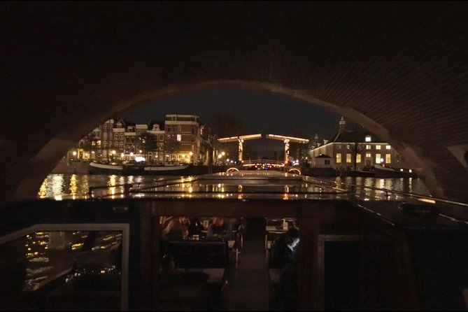 Evening Canal Cruise in Amsterdam with Wine & Cheese Option - The canal district after dark
