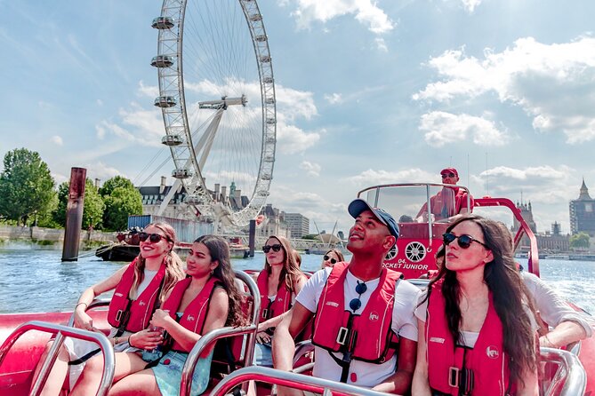 High-Speed Thames River Speedboat in London - Canary Wharf, Docklands, and the fast run
