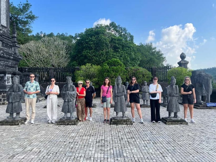 Hue: Dragon Boat, Perfume River, Pagoda & Royal Tomb Tour - Khai Dinh Tomb, stone steps and lavish decoration