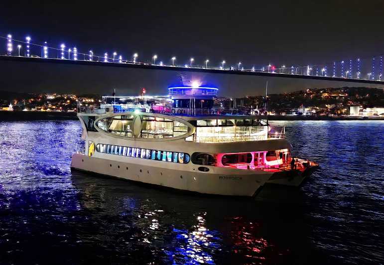 Istanbul: Bosphorus Cruise with Dinner Show - Ortakoy and the Bosphorus Bridge after dark