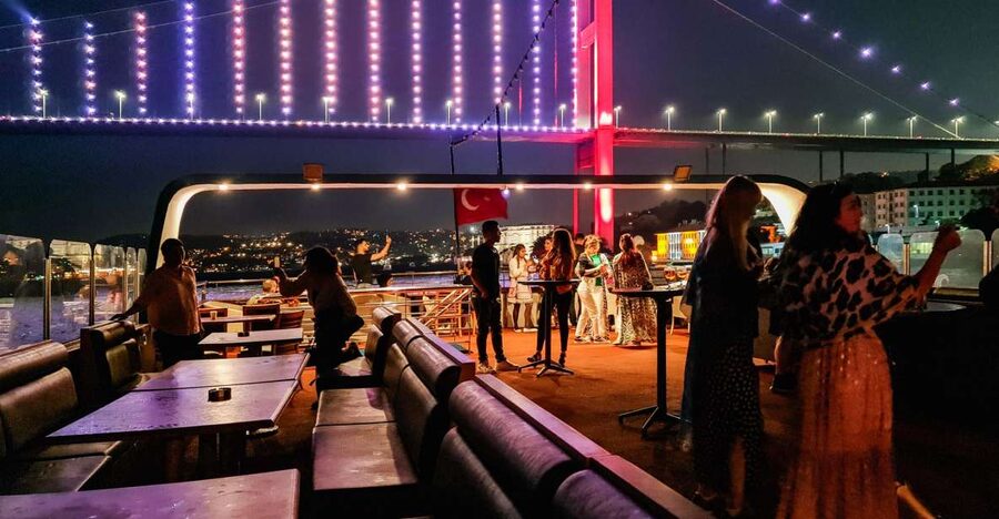 Istanbul: Bosphorus Dinner Cruise w/ Drinks & Entertainment - Boarding the AMOR yacht