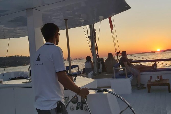 Lisbon Sunset Catamaran Cruise on the Tagus River - The Christ statue across the water