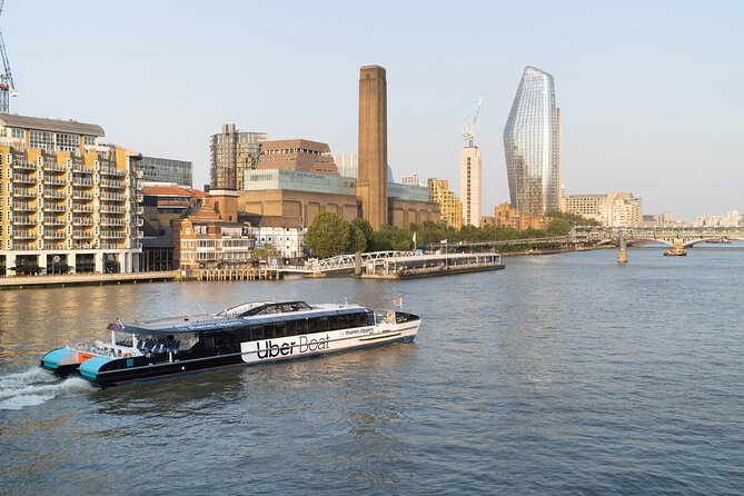 London: Uber Boat - Single Journey River Thames Cruise - St. Paul’s, The Shard, and HMS Belfast