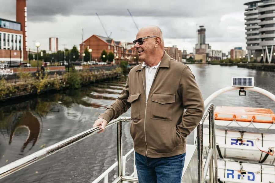 Manchester: Canal & River Cruise - Old Trafford appears from an unexpected angle