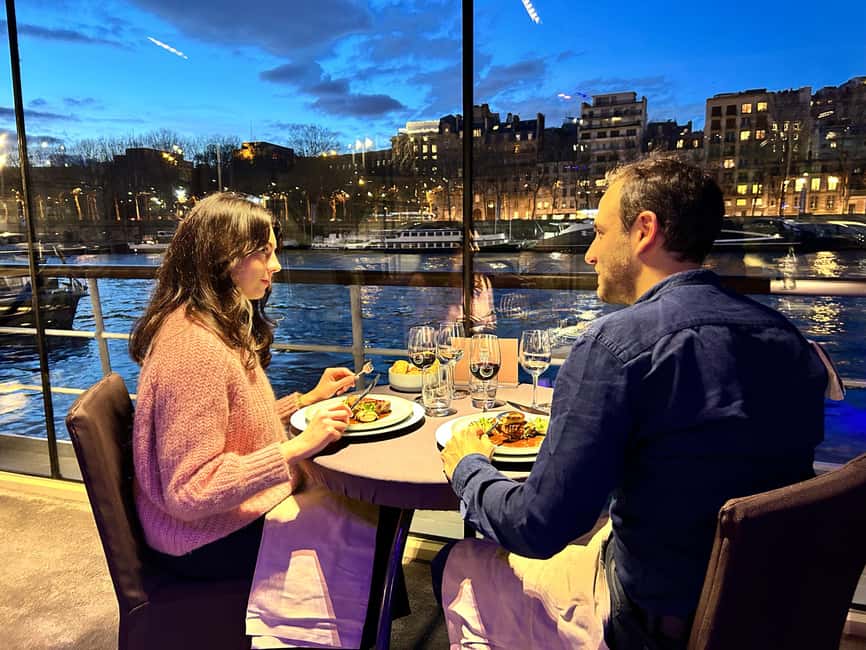 Paris: 3-Course-Dinner Cruise with Wine on the Seine River - What the glass canopy adds to the cruise