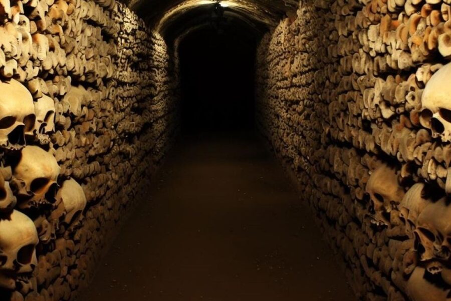 Paris: Catacombs, Audio Guide, and River Cruise Option - The Catacombs route, from 130 steps down to the ossuary