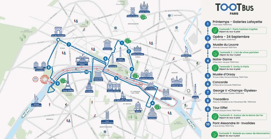 Paris: Hop-on Hop-off Bus Tour & Seine Cruise Bundle Tour - Key points at a glance