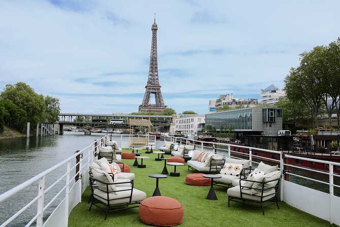 Paris Theo Boat Seine River Italian Trattoria Style Dinner Cruise - The Seine at sunset and after dark