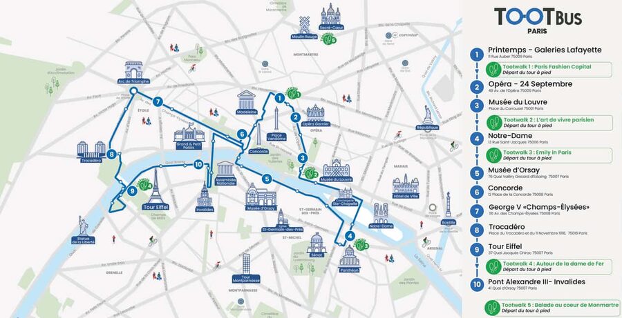 Paris: Tootbus Hop-on Hop-off (Optional River Cruise) - Pont Alexandre III and Invalides
