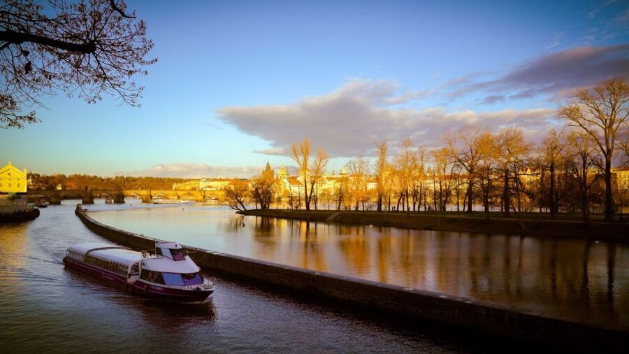 Prague: Evening Vltava River Eco Cruise with Prosecco - The riverside sights on the route