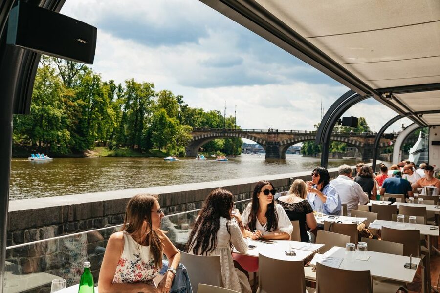 Prague: Vltava River Lunch Cruise in an Open-Top Glass Boat - Prague Castle, Rudolfinum, and the National Theater