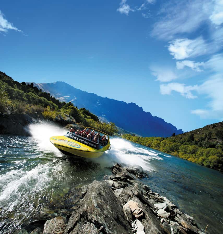 Queenstown: Shotover River and Kawarau River Jet Boat Ride - Shotover River spins through shallow channels