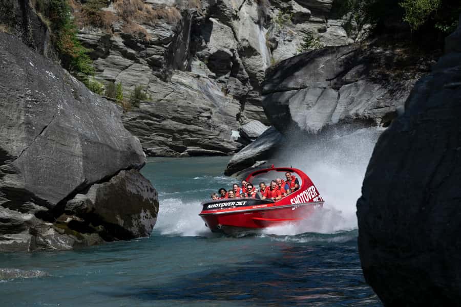 Queenstown: Shotover River Extreme Jet Boat Experience - Getting ready for a fast, cold ride