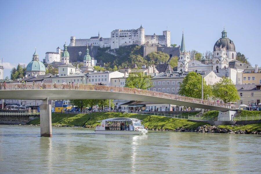 Salzburg: Boat Ride on the Salzach River - Hagen and Tennen Mountains Frame the Ride