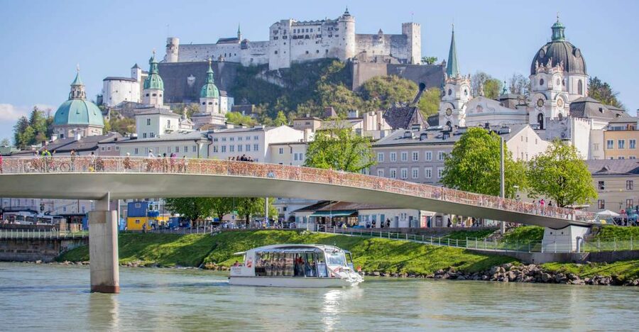 Salzburg: River Cruise, Dinner & Fortress Concert - The evening starts on the Salzach