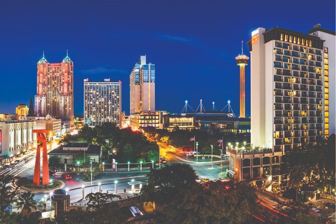 San Antonio Premium Night Driving Tour with Riverwalk Boat Cruise - Starting at 7 p.m. with downtown pickup