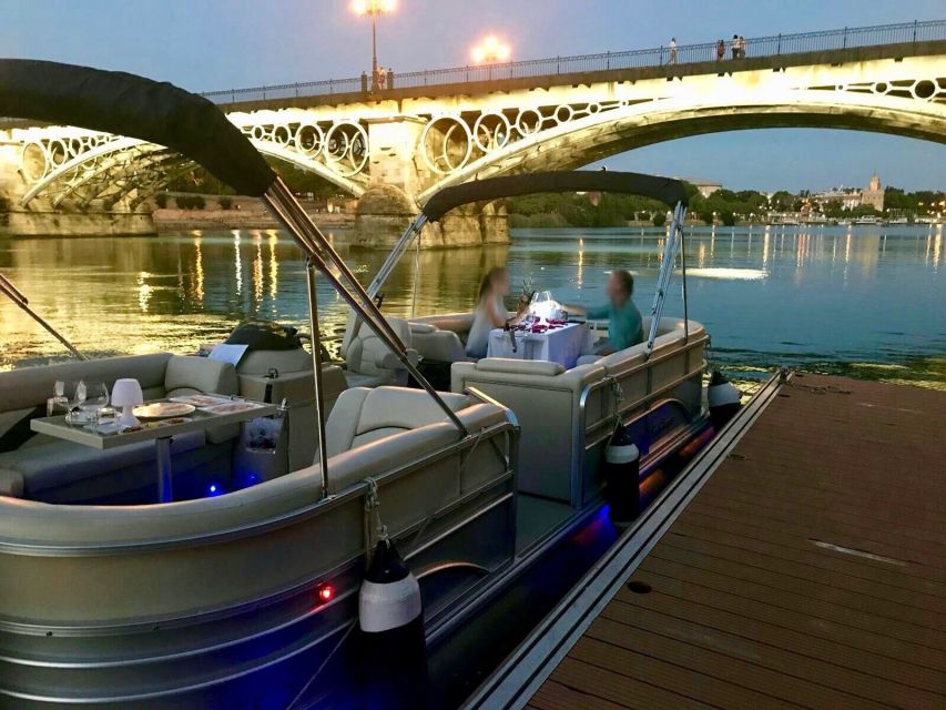 Seville: Exclusive River Boat Tour with Tapas - The 1929 exhibition buildings and Plaza de España