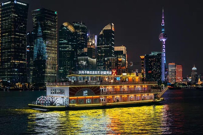 Shanghai Night River Cruise Tour with Xinjiang Style Dining Experience - Seeing the Bund and Pudong from the water