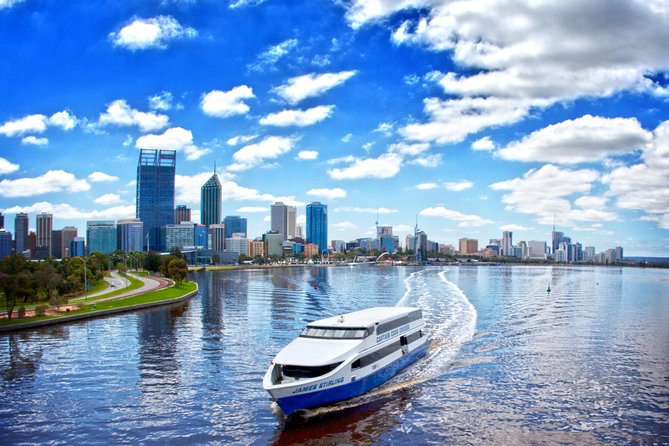 Swan River Scenic Cruise - Leaving Perth beside the Bell Tower